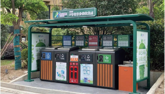 貓先生智能垃圾分類亭價(jià)格，定時(shí)定點(diǎn)垃圾收集點(diǎn) ，垃圾亭生產(chǎn)廠家